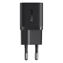 Baseus GaN5 Mini hálózati gyorstöltő (25W, 1×USB Type-C, GaN, PD gyorstöltő, fekete)
