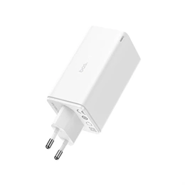 Baseus GaN6 Pro hálózati gyorstöltő (100W, GaN, 2×USB Type-C, 2×USB Type-A, 100W USB Type-C kábel 1m, fehér)