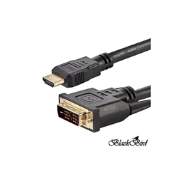 Blackbird HDMI - DVI kábel (HDMI dugó / DVI 24+1 dugó, 2 m, kétirányú)