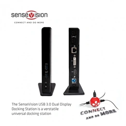 Club3D CSV-3242HD USB Gen1 dupla kijelzős dokkoló (HDMI, DVI-I, 4×USB2.0, 2×USB Gen1 Type-A, USB Type-B bemenet)