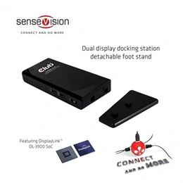 Club3D CSV-3242HD USB Gen1 dupla kijelzős dokkoló (HDMI, DVI-I, 4×USB2.0, 2×USB Gen1 Type-A, USB Type-B bemenet)