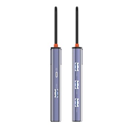 ColorWay CW-HUB03 USB-C dokkoló 6 az 1-ben (USB-C PD 100W, 3x USB 3.0, 1x USB 2.0, RJ45 Gigabit, sötétszürke)