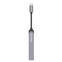 ColorWay USB-C elosztó CW-HUB04 (1x USB A 3.0, 3x USB A 2.0, USB-C bemenet, 0,12 m kábel, sötétszürke)
