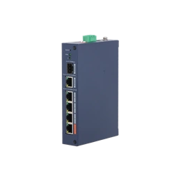 Dahua CHS4106-4ET-60 switch (Cloud menedzsment, 4x100 Mbps PoE, 1x1 Gbps uplink, 1x1 Gbps SFP, 60 W)