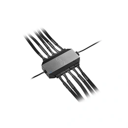 DeepCool ventilátor hub FH-10 (belső, 10 portos, PWM, 4-tűs csatlakozó ×10, SATA táp, 80×46×15 mm, fekete)