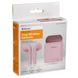 Denver TWE-46 Rose bluetooth fülhallgató sztereó (v5.0, TWS, beépített mikrofon, IPX4 vízálló, töltőtok 400mAh)