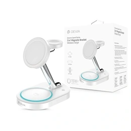 Devia Extreme Speed Series 15W Qi 3-in-1 vezeték nélküli töltő (okostelefon/okosóra/fülhallgató egyidejű töltése, 15W te