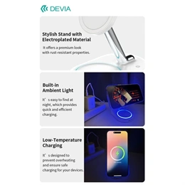 Devia Extreme Speed Series 15W Qi 3-in-1 vezeték nélküli töltő (okostelefon/okosóra/fülhallgató egyidejű töltése, 15W te