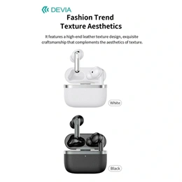 Devia TWS Ultra1 bluetooth fejhallgató sztereó (v5.4, ANC, mikrofon, vezeték nélküli töltés, Type-C, fekete)