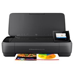 HP OfficeJet 250 mobil multifunkciós tintasugaras nyomtató (hordozható, akkumulátor, ADF 10 lap, 50 lap tálca, USB 2.0,