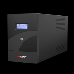 Hikvision DS-UPS3000-R 3000VA/1800W line-interaktív szünetmentes (4 Schuko, USB, LCD, fekete)