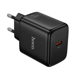 Hoco N83 hálózati töltő type-c aljzat (60w, gan, PD gyorstöltő 3.0, fekete)