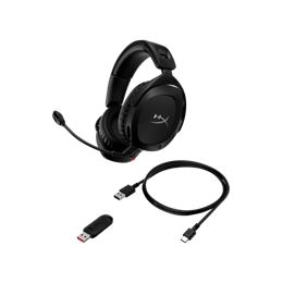 HyperX Cloud Stinger 2 Core vezeték nélküli gaming fejhallgató (2,4 GHz, USB-adapter, mikrofon, 20 óra, fekete)