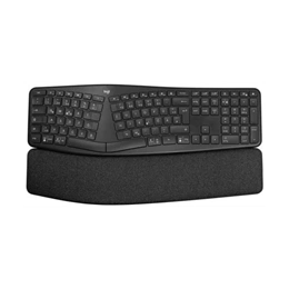 LOGITECH K860 ergonomikus vezeték nélküli billentyűzet (grafitszürke, Logi Bolt/Bluetooth, HU, gravírozott)