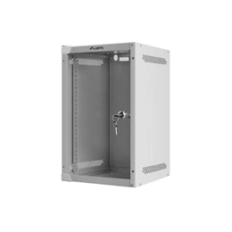 Lanberg 10" fali rack szekrény (9U, 280×310 mm, üvegajtó, lapraszerelt, szürke)