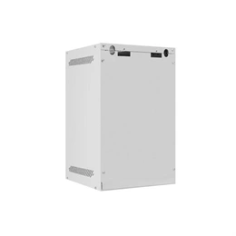 Lanberg 10" fali rack szekrény (9U, 280×310 mm, üvegajtó, lapraszerelt, szürke)