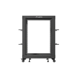 Lanberg 19" 15U szabadon álló rack keret (600x600-1100 mm, állítható mélységű, fekete)