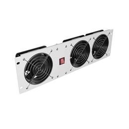 Lanberg 19" 3U függőleges ventilátor panel (3x ventilátor, 230 V, 50 W, szürke)
