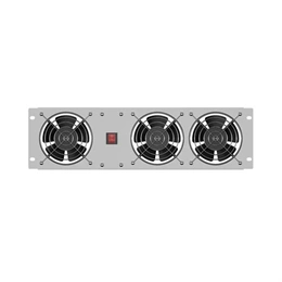 Lanberg 19" 3U függőleges ventilátor panel (3x ventilátor, 230 V, 50 W, szürke)