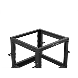 Lanberg 19" 9U szabadon álló rack keret (600x600–1100 mm, állítható mélységű, fekete)