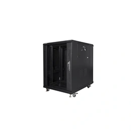 Lanberg 19" szabadon álló rack szekrény (15U, 600x800, lapraszerelt, fekete)