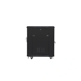 Lanberg 19" szabadon álló rack szekrény (15U, 600x800, lapraszerelt, fekete)