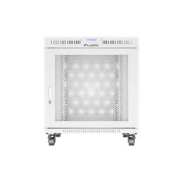 Lanberg 19" szabadon álló rack szekrény (15U, 800x1000 mm, perforált ajtó, lapraszerelt, LCD kijelző, szürke)