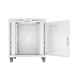 Lanberg 19" szabadon álló rack szekrény (15U, 800x1000 mm, perforált ajtó, lapraszerelt, LCD kijelző, szürke)
