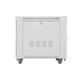 Lanberg 19" szabadon álló rack szekrény (15U, 800x1000 mm, perforált ajtó, lapraszerelt, LCD kijelző, szürke)