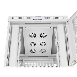 Lanberg 19" szabadon álló rack szekrény (15U, 800x1000 mm, perforált ajtó, lapraszerelt, LCD kijelző, szürke)