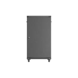 Lanberg 19" szabadon álló rack szekrény (22U, 600x1000 mm, üvegajtó, lapraszerelt, fekete)