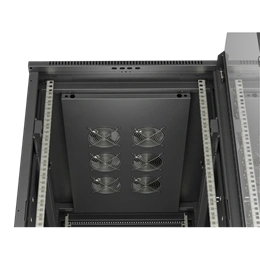 Lanberg 19" szabadon álló rack szekrény (22U, 600x1000 mm, üvegajtó, lapraszerelt, fekete)