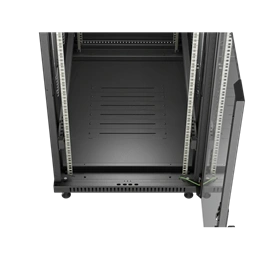 Lanberg 19" szabadon álló rack szekrény (22U, 600x1000 mm, üvegajtó, lapraszerelt, fekete)