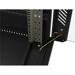 Lanberg 19" szabadon álló rack szekrény (22U, 600x1000 mm, üvegajtó, lapraszerelt, fekete)