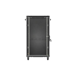 Lanberg 19" szabadon álló rack szekrény (22U, 600x1000 mm, üvegajtó, lapraszerelt, fekete)