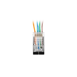 Lanberg CAT6 FTP árnyékolt 8P8C csatlakozó, átfűzhető (20 darab, műanyag, átlátszó)