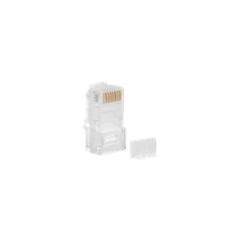 Lanberg CAT6 RJ45 csatlakozó (UTP, 8P8C, 100 db, műanyag, átlátszó)