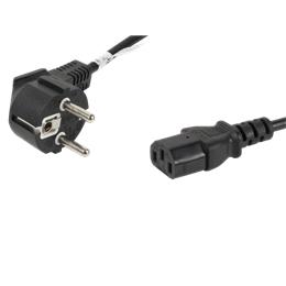 Lanberg CEE 7/7 -> IEC 320 C13 tápkábel (1,8 m, VDE, fekete)