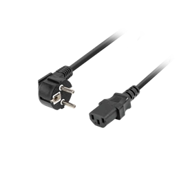 Lanberg CEE 7/7 -> IEC 320 C13 tápkábel (1,8 m, VDE, fekete)