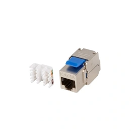 Lanberg Keystone modul (RJ45, CAT6A FTP, szerszám nélkül szerelhető, ezüst)