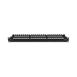 Lanberg Patch Panel (19", 1U, 24 port, CAT5e, fekete)