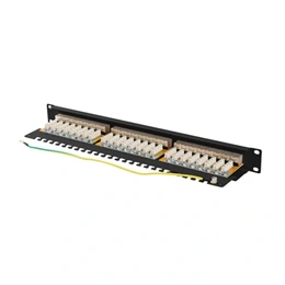 Lanberg Patch Panel (19", 1U, 24 port, CAT6A FTP, fekete)