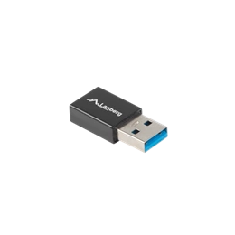 Lanberg USB-C (F) - USB-A (M) adapter (USB 3.1 Gen1, 5 Gbit/s, On-The-Go, nikkel, fekete)