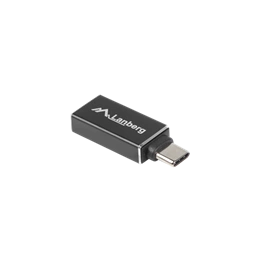 Lanberg USB-C (M) -> USB-A (F) adapter (USB 3.1 Gen 1, OTG, 5 Gbit/s, nikkelezett csatlakozó, fekete)