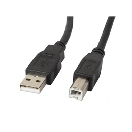 Lanberg USB kábel (USB-A (M) - USB-B (M), USB 2.0, 0,5 m, fekete)