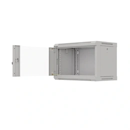Lanberg fali rackszekrény (19", 6U, 540x350 mm, lapraszerelt, üvegajtó, szürke)