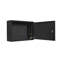 Lanberg rackszekrény (19", fali, 4U+3U, 540x200 mm, munkamélység 143 mm, alacsony profil, összeszerelt, fekete)