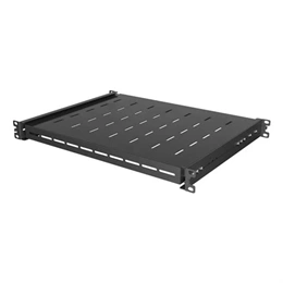 Lanberg rackszekrény polc (19", 1U, kihúzható, 350mm mély, fekete)