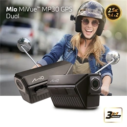 MIO MiVue MP30 motoros menetrögzítő kamera (2560x1440@30fps, H.264, GPS, G-szenzor, vízálló, USB-C, fekete)