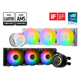 MSI Coreliquid E360 2xARGB CPU hűtő (vízhűtés, univerzális, fehér)